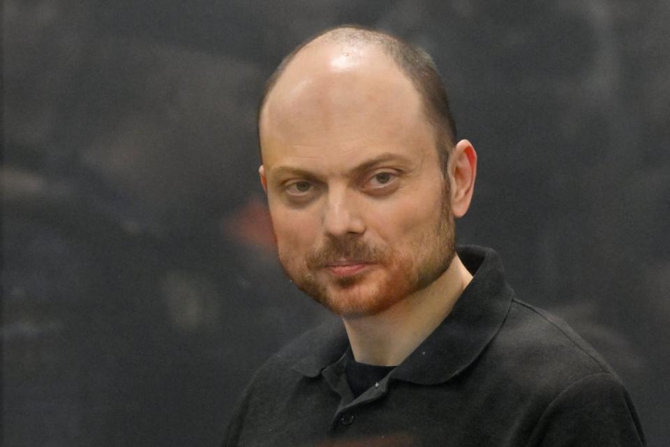 Vladimir Kara-Murza hears the verdict on his appeal at the Moscow City Court in July (AP)