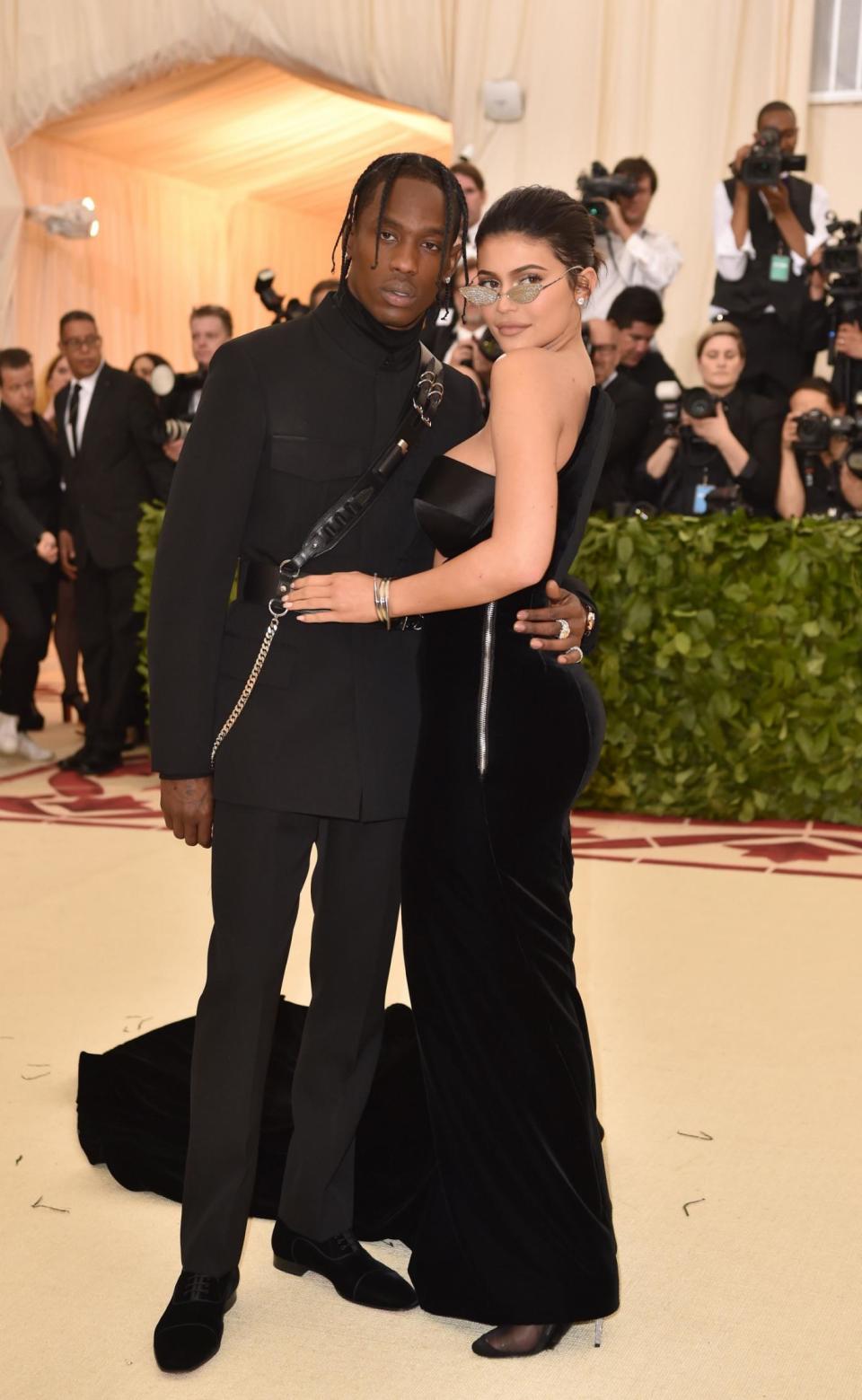 Couple: Kylie Jenner is 'head over heels' in love with Travis Scott (AFP/Getty Images)