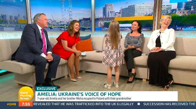 Ameila sang Let It Go in three languages live on Good Morning Britain. (ITV)