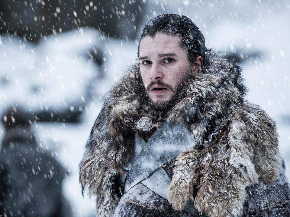 Million dollar man: Harington as Jon Snow in 'Game of Thrones' (HBO)