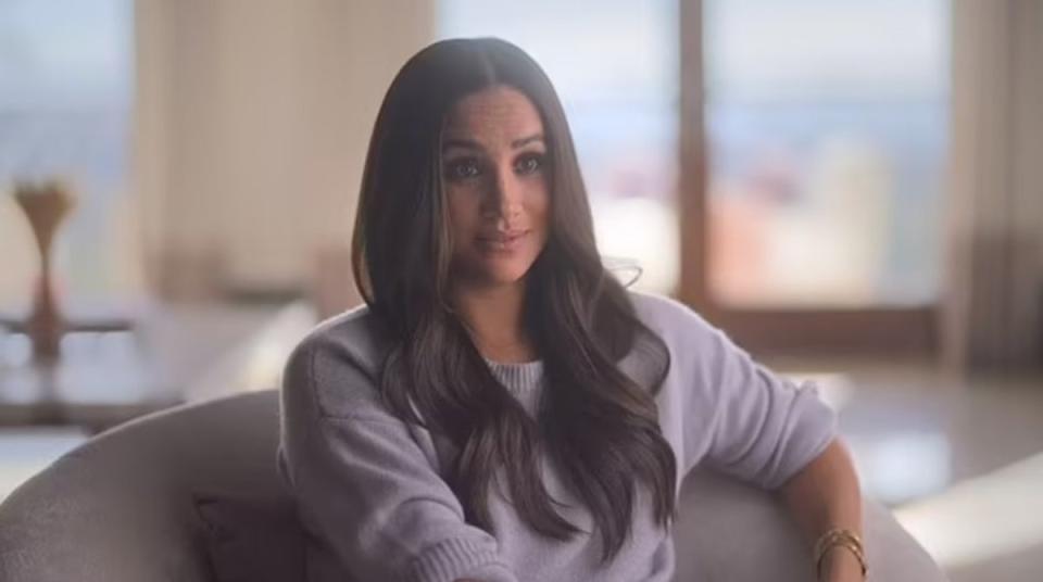 Meghan speaks during the Harry & Meghan Netflix documentary (Netflix)