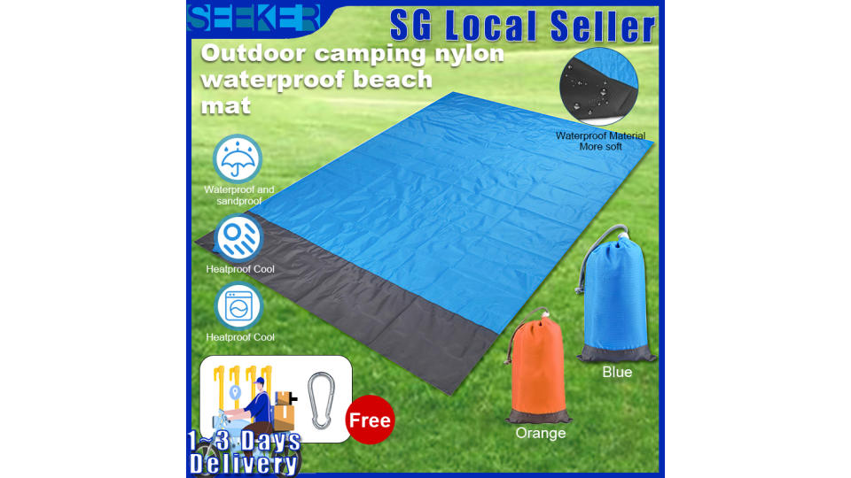 Outdoor Picnic Mat / Baby Mat / Waterproof Beach Pad / Camping Mat. (Photo: Lazada SG)