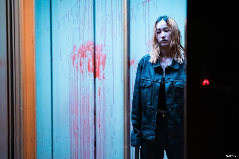 Jeon Jong-seo's blood-soaked body count soars in the Netflix film "Ballerina." Photo courtesy of BIFF