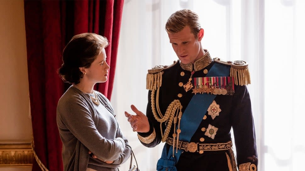 Claire Foy and Matt Smith in 'The Crown'