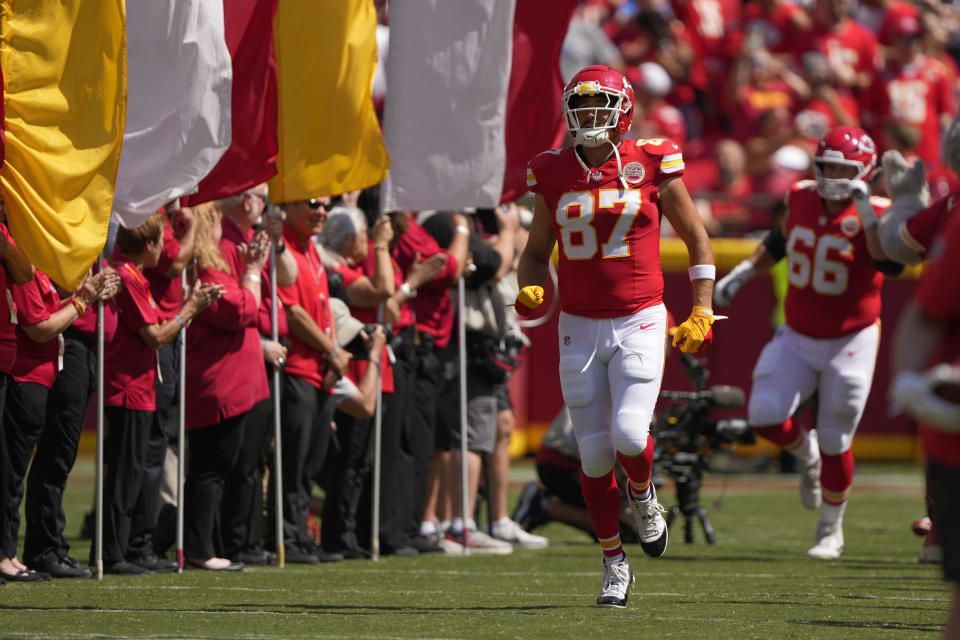 Chiefs' Travis Kelce finds sanctuary when he steps on the football