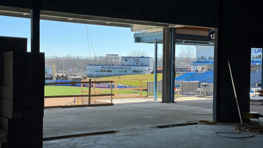 Renovations at LMCU Ballpark on March 29, 2024.