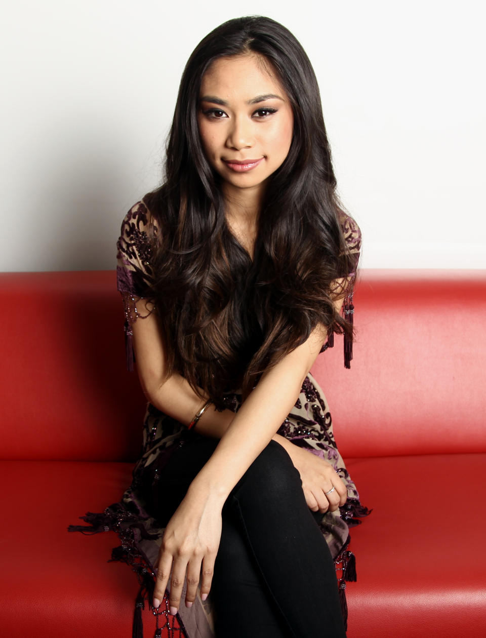 In this Tuesday, April 16, 2013 photo, singer Jessica Sanchez poses for a portrait, in Los Angeles. The petite powerhouse enjoyed singing ballads on last season's “American Idol,” where she placed second. But the 17-year-old admits that ballads aren't her only interest: Sanchez is hoping to capture a new and younger audience with her debut album, “Me, You and the Music,” released April 30. (Photo by Matt Sayles/Invision/AP, File)