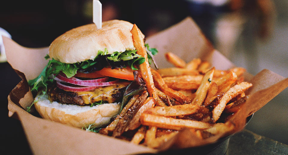 Yesha Callahan left a three-star review after eating her burger and fries. Source: Getty, stock