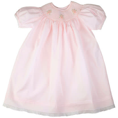 Rose Bouquet Bishop Style Smocked Dress