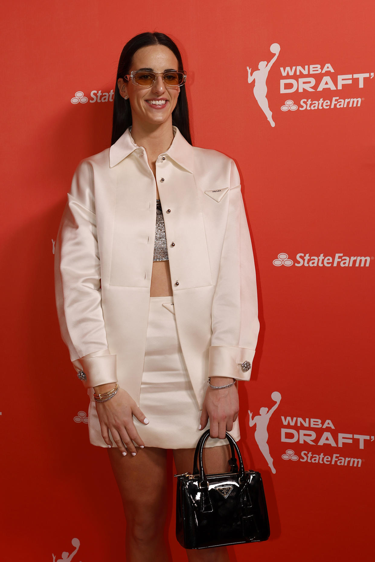 Caitlin Clark at the 2024 WNBA Draft on April 15, 2024.