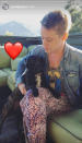 <p>Macaulay Culkin is also “in” with Paris’s animals. On June 12, she shared a photo of Mac, rocking some wild-print pants, playing with her sweet pup, Koa. She captioned the photo with a heart. (Paris Jackson via Instagram) </p>