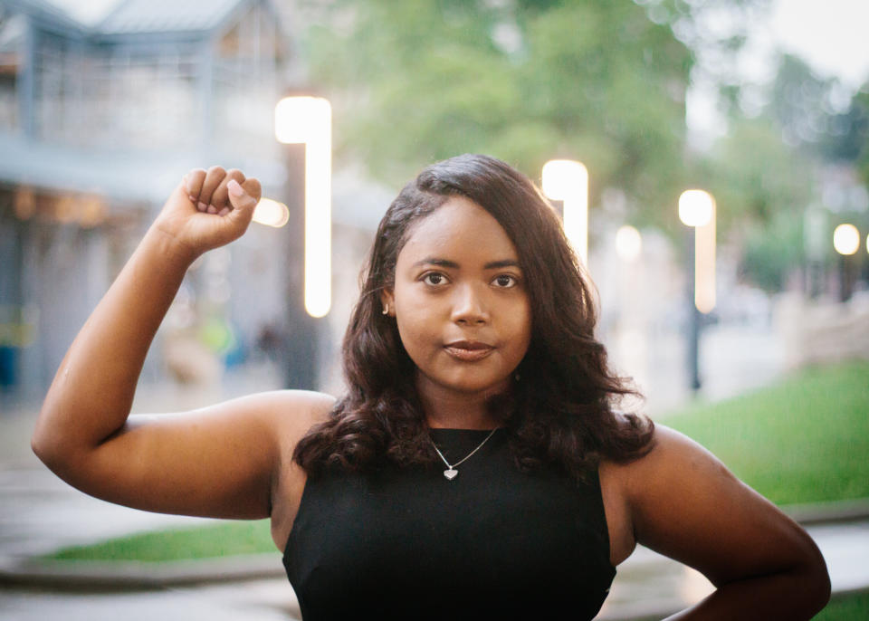 Jaida A. Hampton was arrested in July during a protest for justice for Breonna Taylor, a Black woman killed by police. Photo: Andrew Cenci for HuffPost (Photo: )