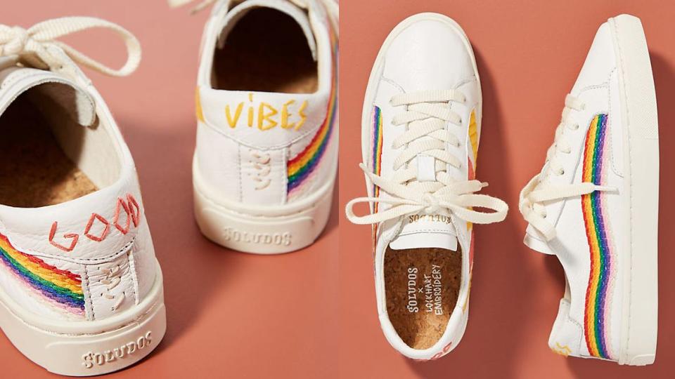 White sneakers, with an extra flair.
