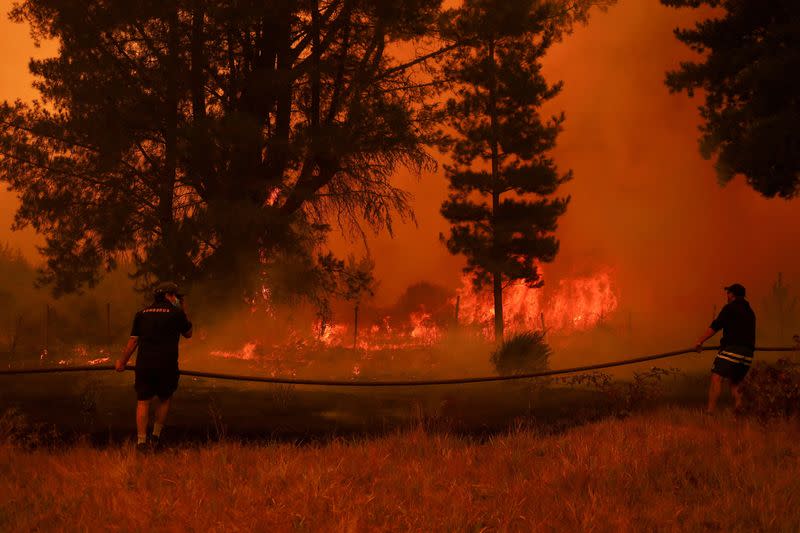 Wildfire burns in Chile