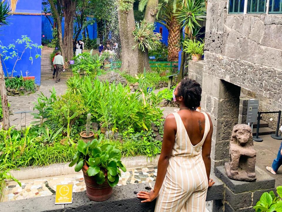 amber at the Frida Kahlo museum in mexico