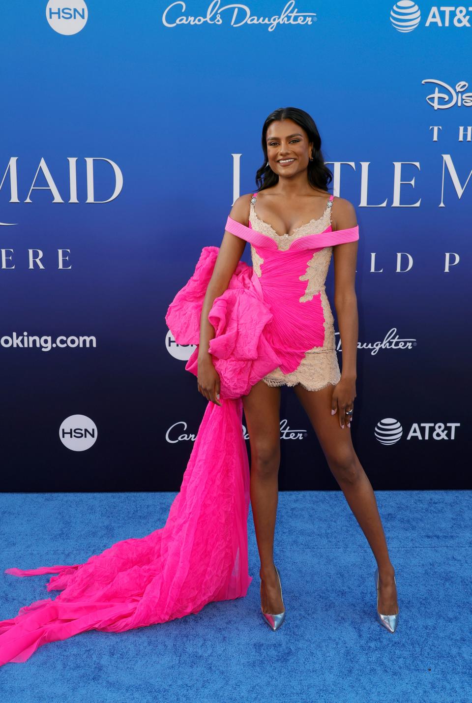 Simone Ashley attends the world premiere of Disney's "The Little Mermaid" on May 08, 2023 in Hollywood, California.