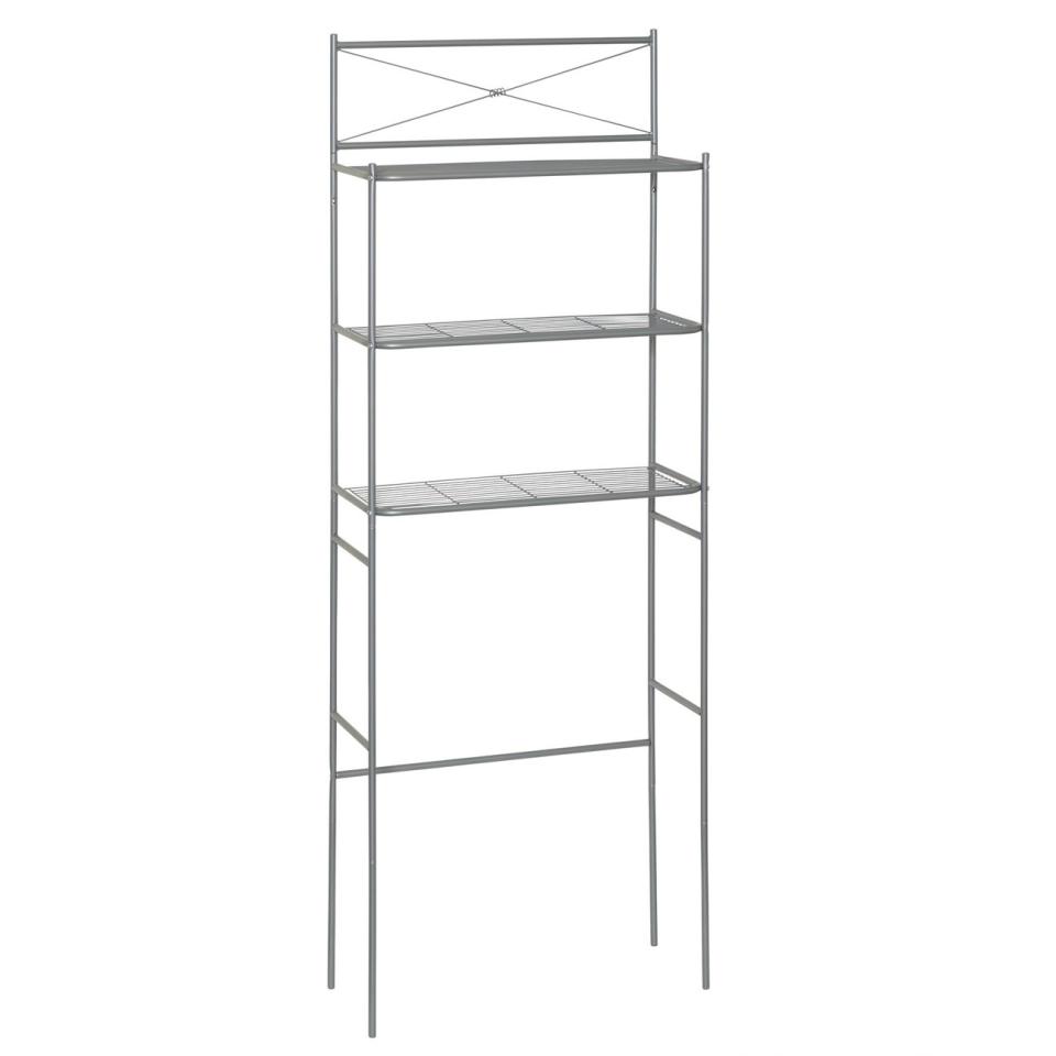 Zenna Home Spacesaver Over the Toilet Etagere Brushed Nickel