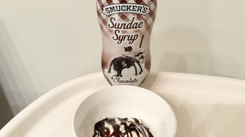 Smucker's syrup bottle ice cream