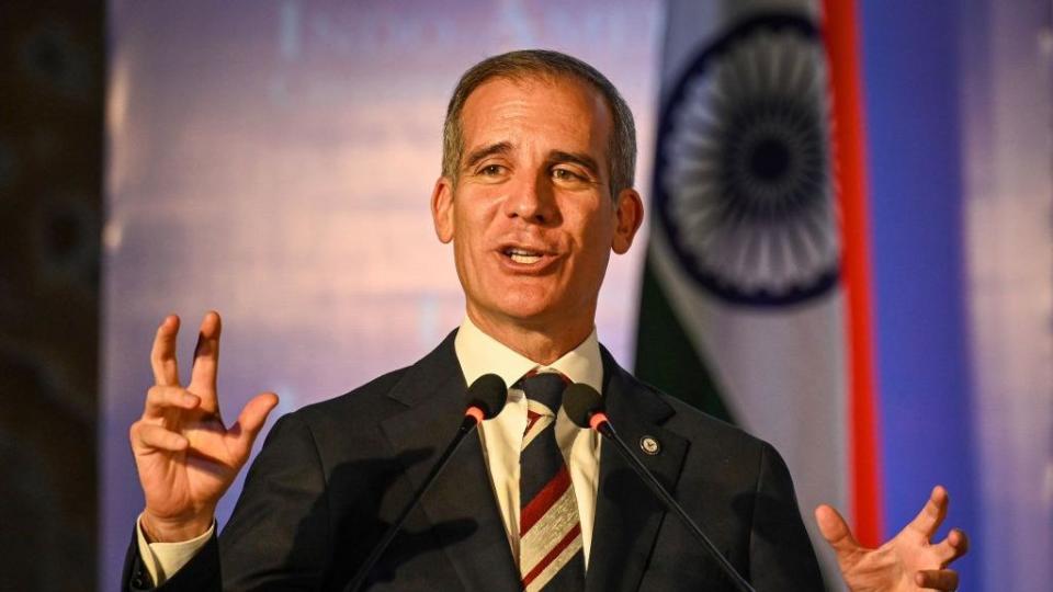 us ambassador eric garcetti during 20th indo us economic summit