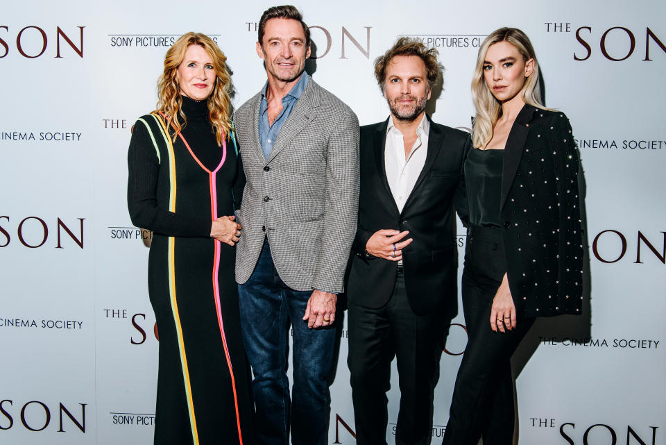 L-R: Laura Dern, Hugh Jackman, Florian Zeller and Vanessa Kirby at a special screening of "The Son" held at Crosby Street Hotel on October 24, 2022 in New York City.