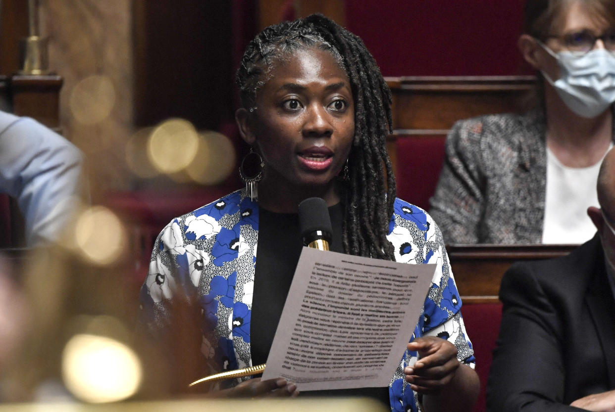 Danièle Obono, députée LFI de Paris (Photo by STEPHANE DE SAKUTIN / AFP)