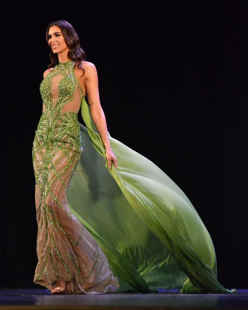 El vestido que llevaba la ganadora en la final del certámen.