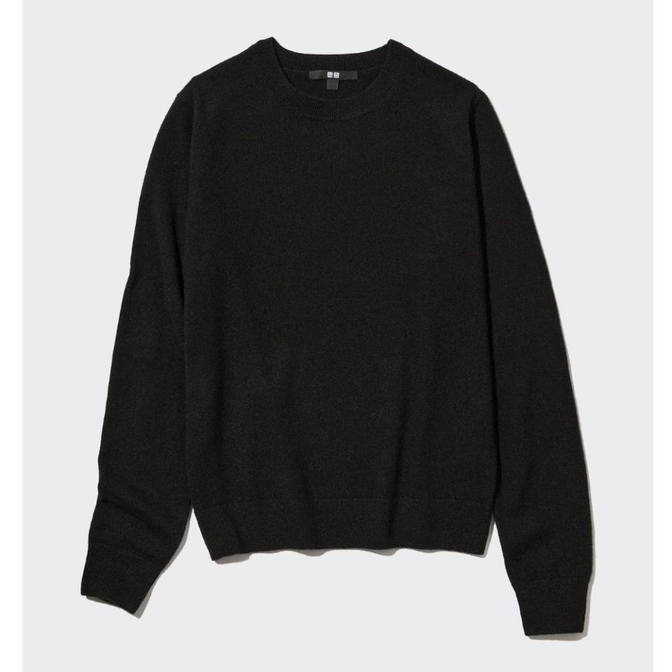 black cashmere sweater uniqlo