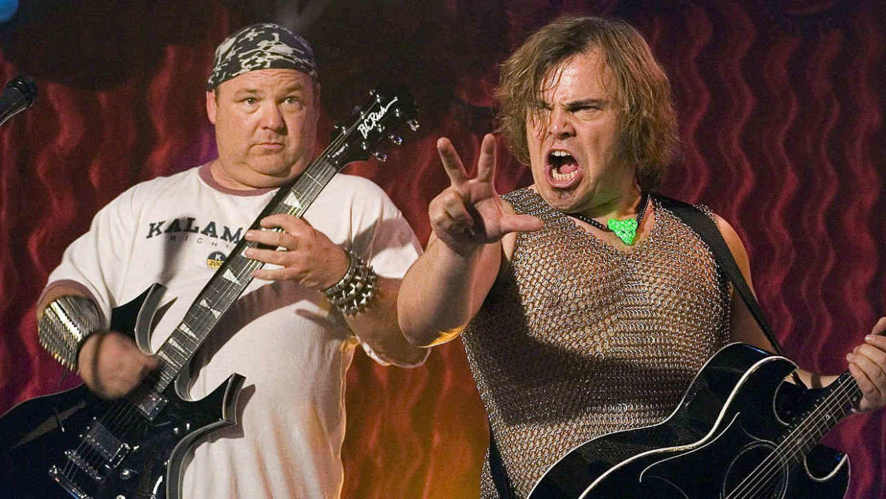  Tenacious D’s Kyle Gass and Jack Black onstage 