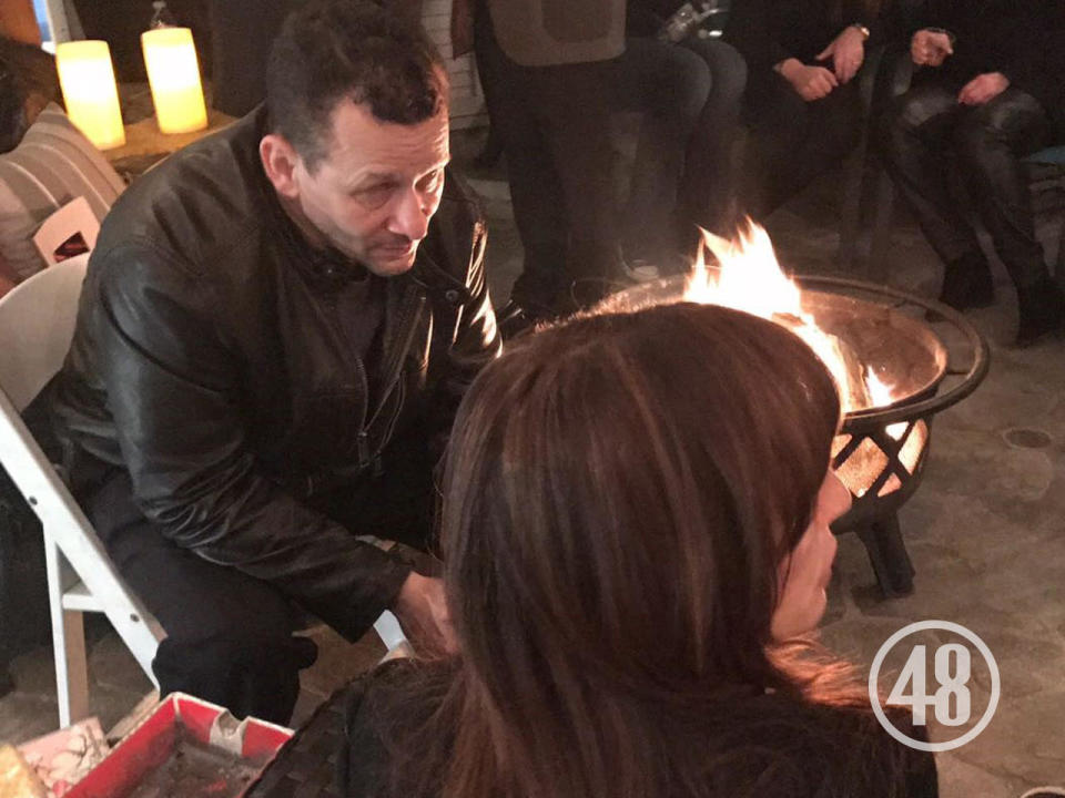 Rob Baker and Monica Sementilli were photographed together at Fabio's wake. / Credit: 48 Hours