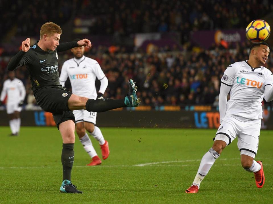 De Bruyne doubled City's advantage (Getty)