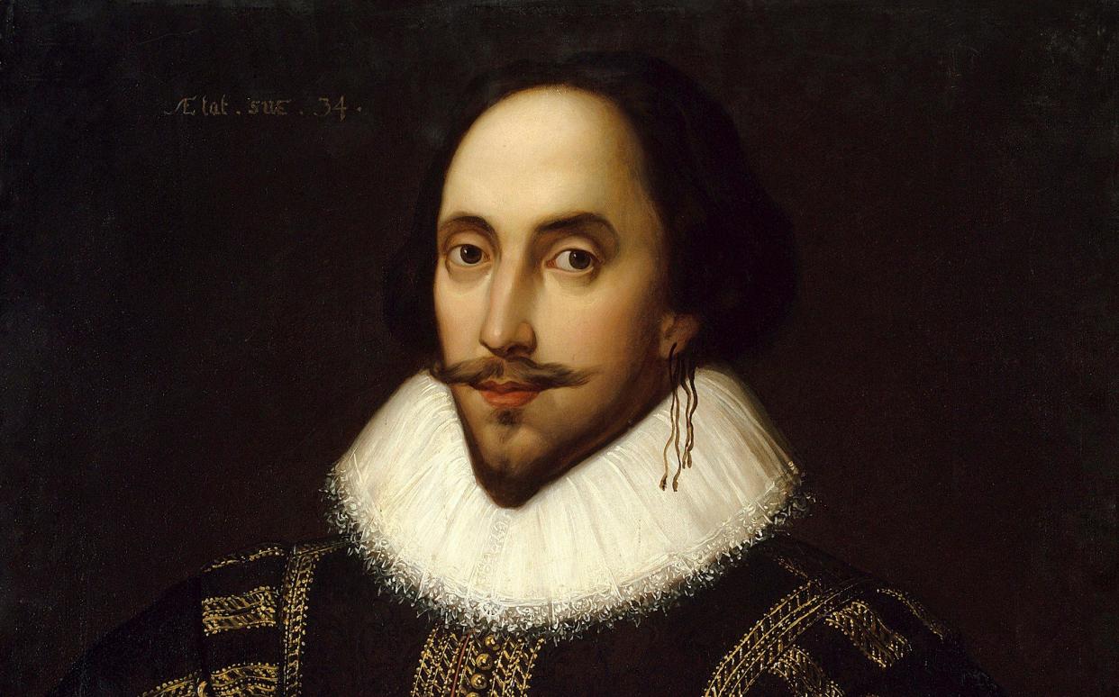 Portrait of the British playwright, William Shakespeare