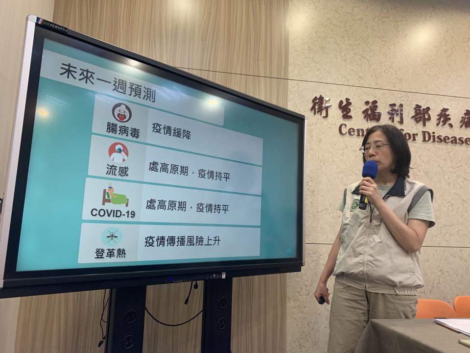 疾管署預測未來一週「腸病毒疫情緩降 流感與COVID-19仍處疫情高原期 登革熱疫情傳播風險上升」