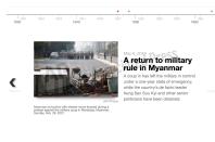 This preview image of an AP digital embed shows a timeline with key events in Myanmar’s recent history. (AP Digital Embed)