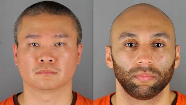 PHOTO: These file photos provided June 3, 2020, by the Hennepin County Sheriff's Office in Minnesota, shows Tou Thao and J. Alexander Kueng. (Hennepin County Sheriff's Office via AP, FILE)