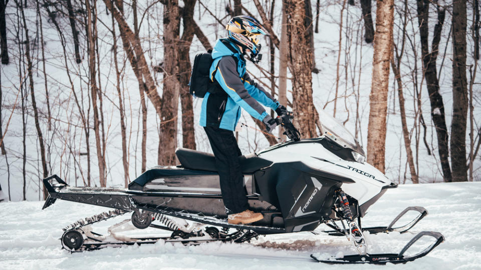 The nearly 700-pound Nomad has 90 hp and 125 ft lbs of torque. - Credit: Photo by Vinci Visuals, courtesy of Taiga Motors.