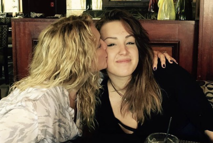 Deanna Daughtry shared this photo of her kissing her daughter, Hannah Price, on the cheek.