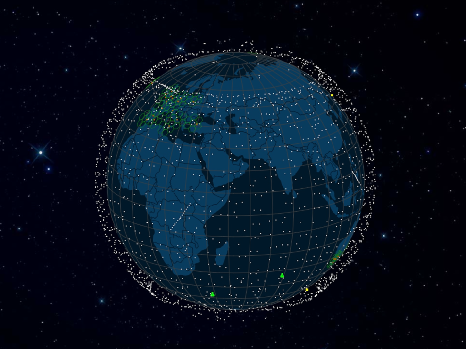 A live map showing the position of SpaceX’s Starlink satellites on 20 September, 2022 (SatelliteMap.Space)