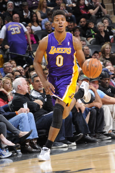 Nick Young looks out for potential trade (Getty Images).