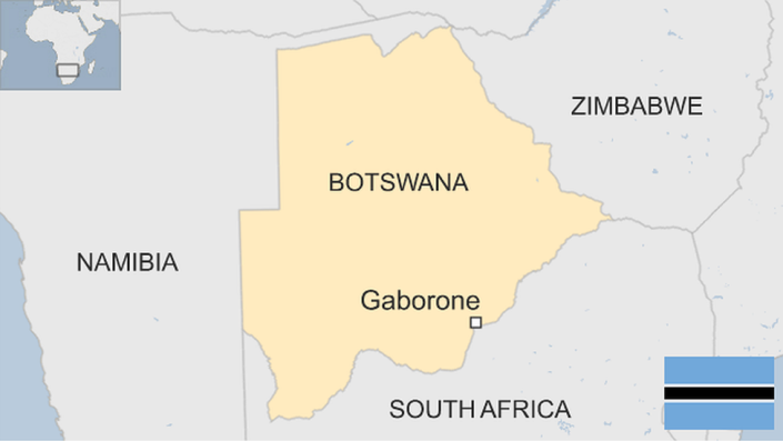 Map of Botswana