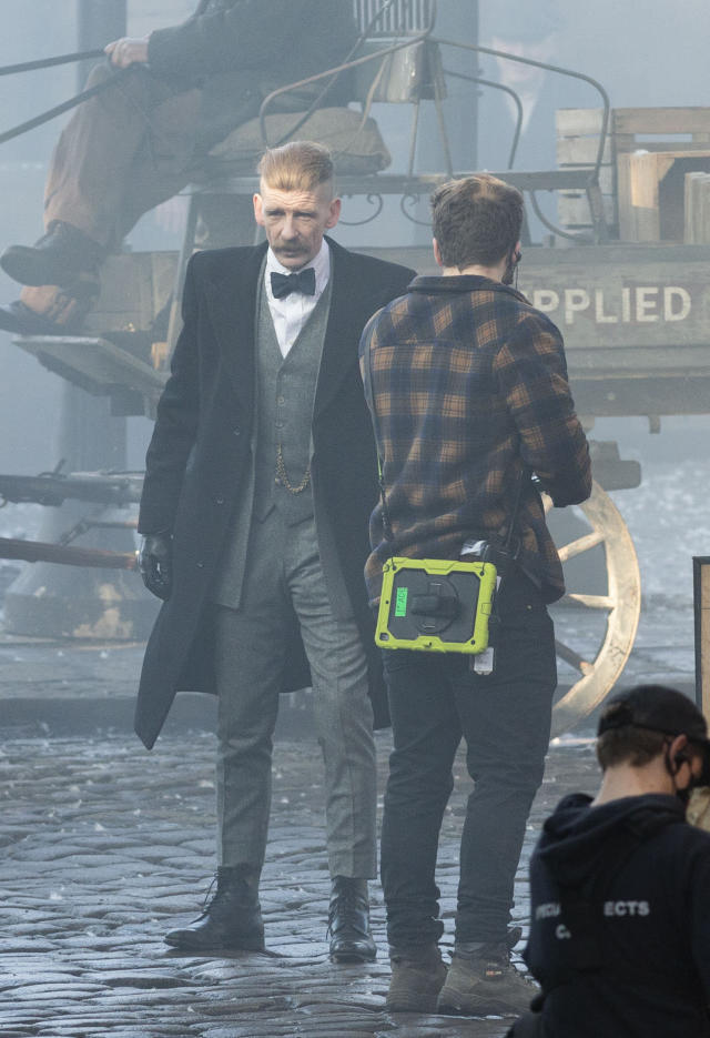 Paul Anderson, who plays Arthur Shelby, prepares for a scene. The filming of Peaky Bliders season 6 continues, in Manchester, pictured in Greater Manchester, March 2 2021. (SWNS)