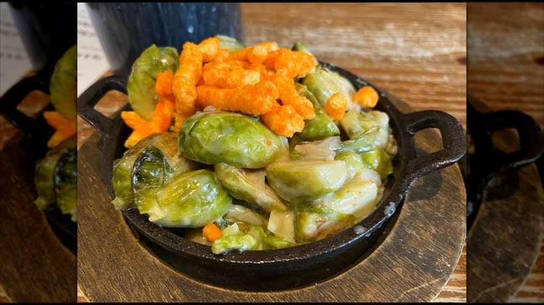 Brussels sprouts with Cheetos