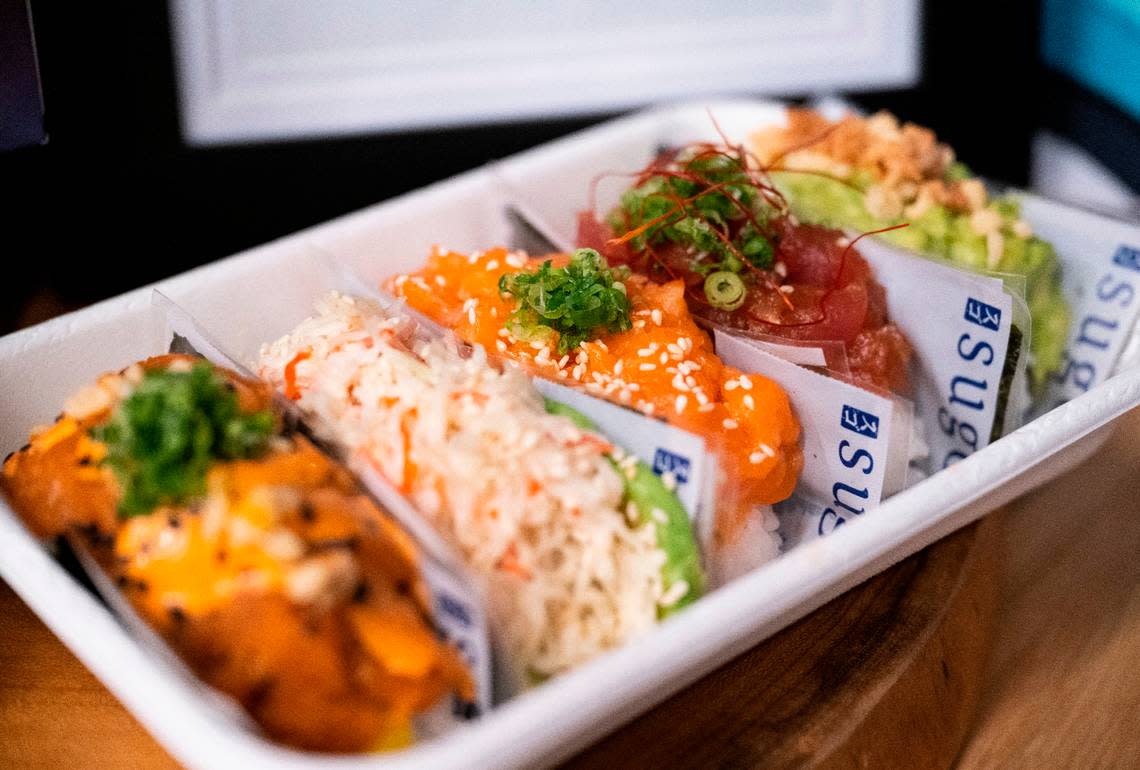 Just Poke has brought their hand-roll sushi concept, Sugo, to Climate Pledge Arena, a light and fresh alternative to the typical choice of burgers and brats.