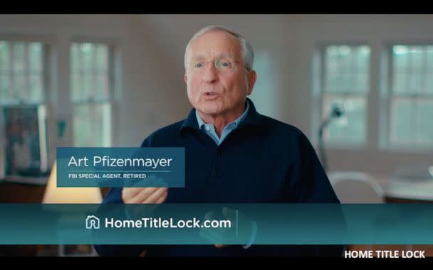 PHOTO: Home Title Lock spokesperson Art Pfizenmayer, a former FBI agent, appears in an infomercial for the company. (Home Title Lock)