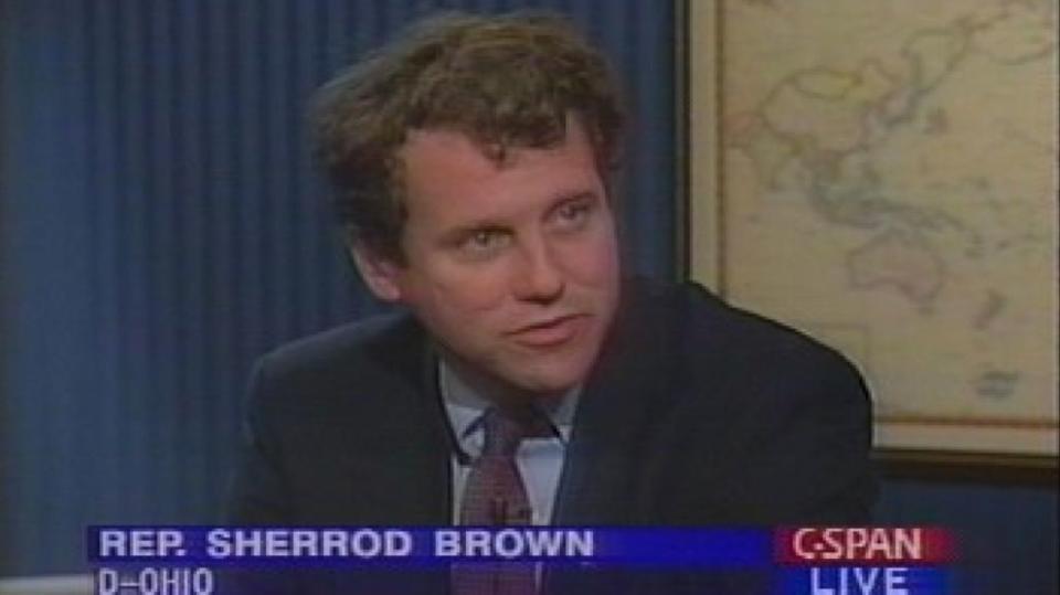 Rep. Sherrod Brown (D-OH), now a US Senator, appears on CSPAN in 1993 to voice his opposition to NAFTA. 