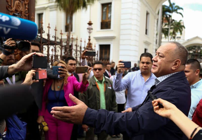 Venezuela's National Constituent Assembly President Diosdado Cabello, takes part in a special session of the National Constituent Assembly in Caracas