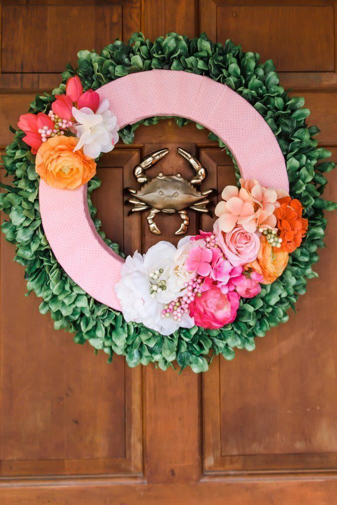 spring flowers easter wreath