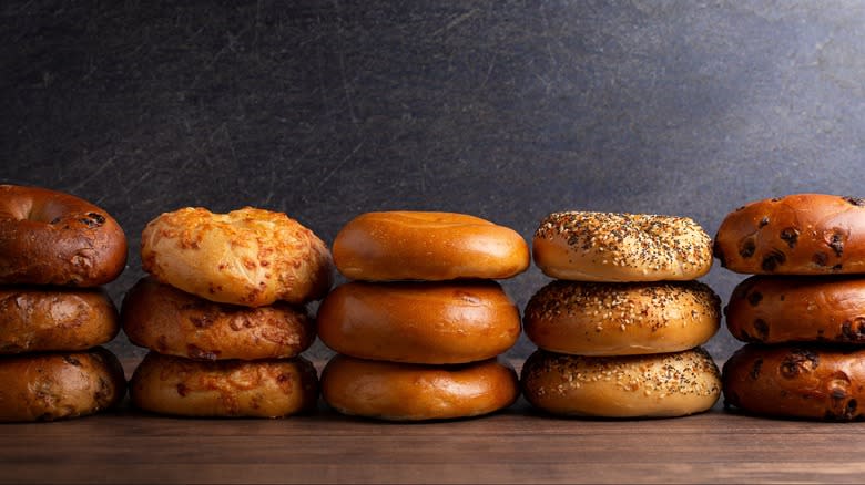 Bagels on the counter