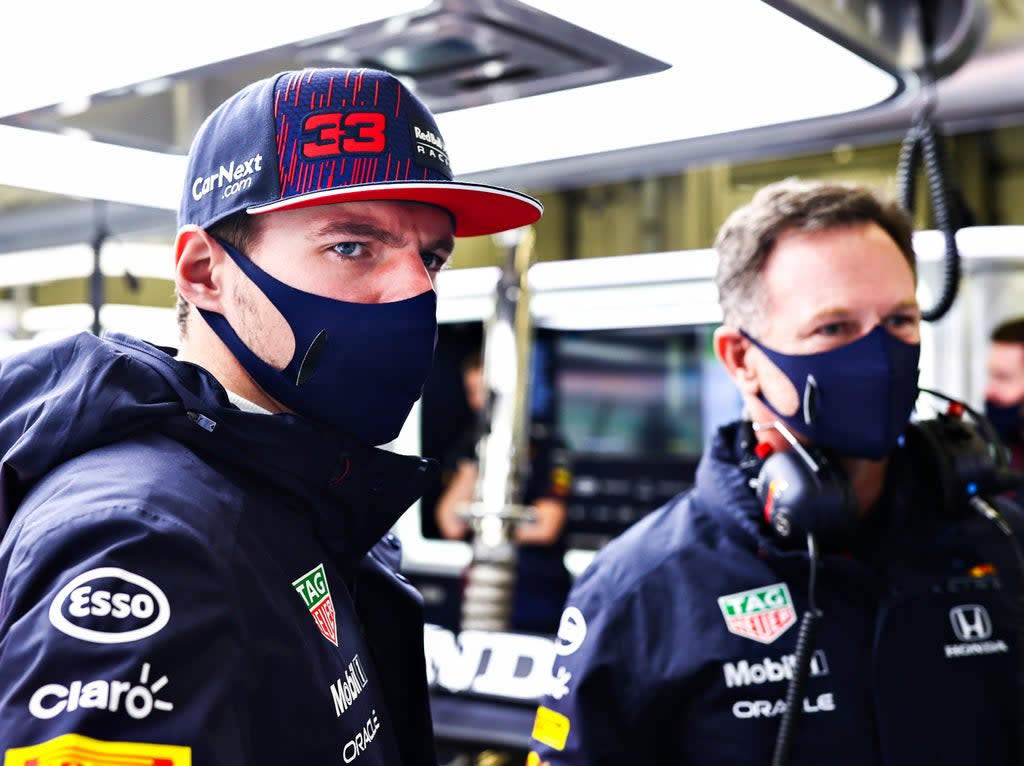 Red Bull driver Max Verstappen (left) with team principal Christian Horner (Getty Images)