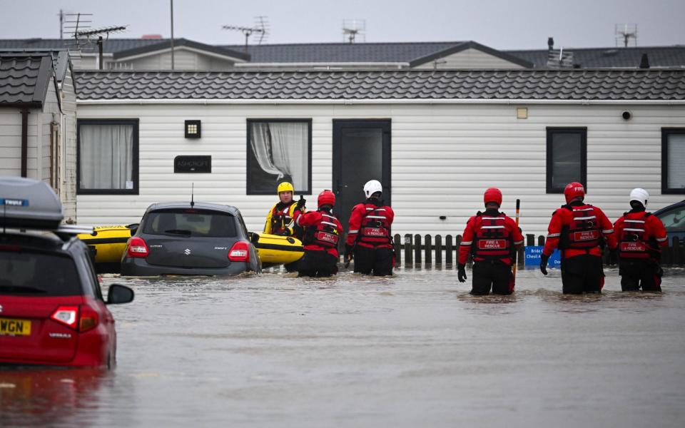 Cars at the holiday park were left submerged