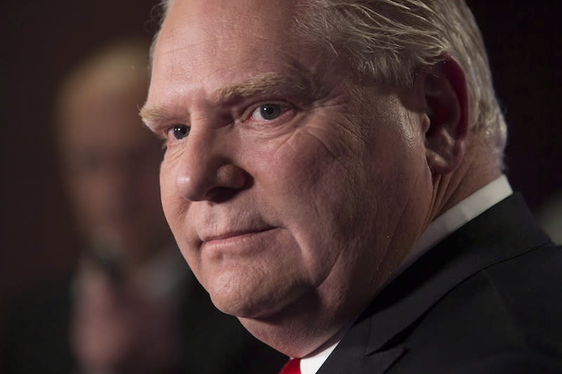 Doug Ford, a former Toronto city councillor, won the Ontario PC leadership race on March 10, 2018, edging out Christine Elliott, Caroline Mulroney and Tanya Granic Allen. Photo from The Canadian Press.